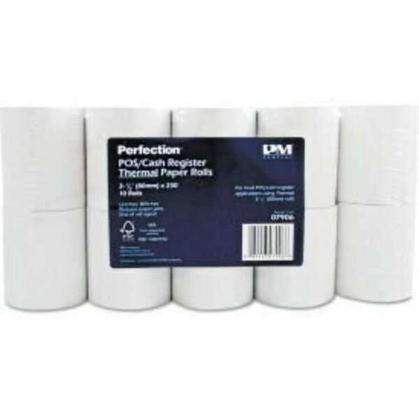 Pm Co Single-Ply Thermal Cash Register/POS Rolls 0, 3-1/8in x 230', White, 10/Pack 7906
